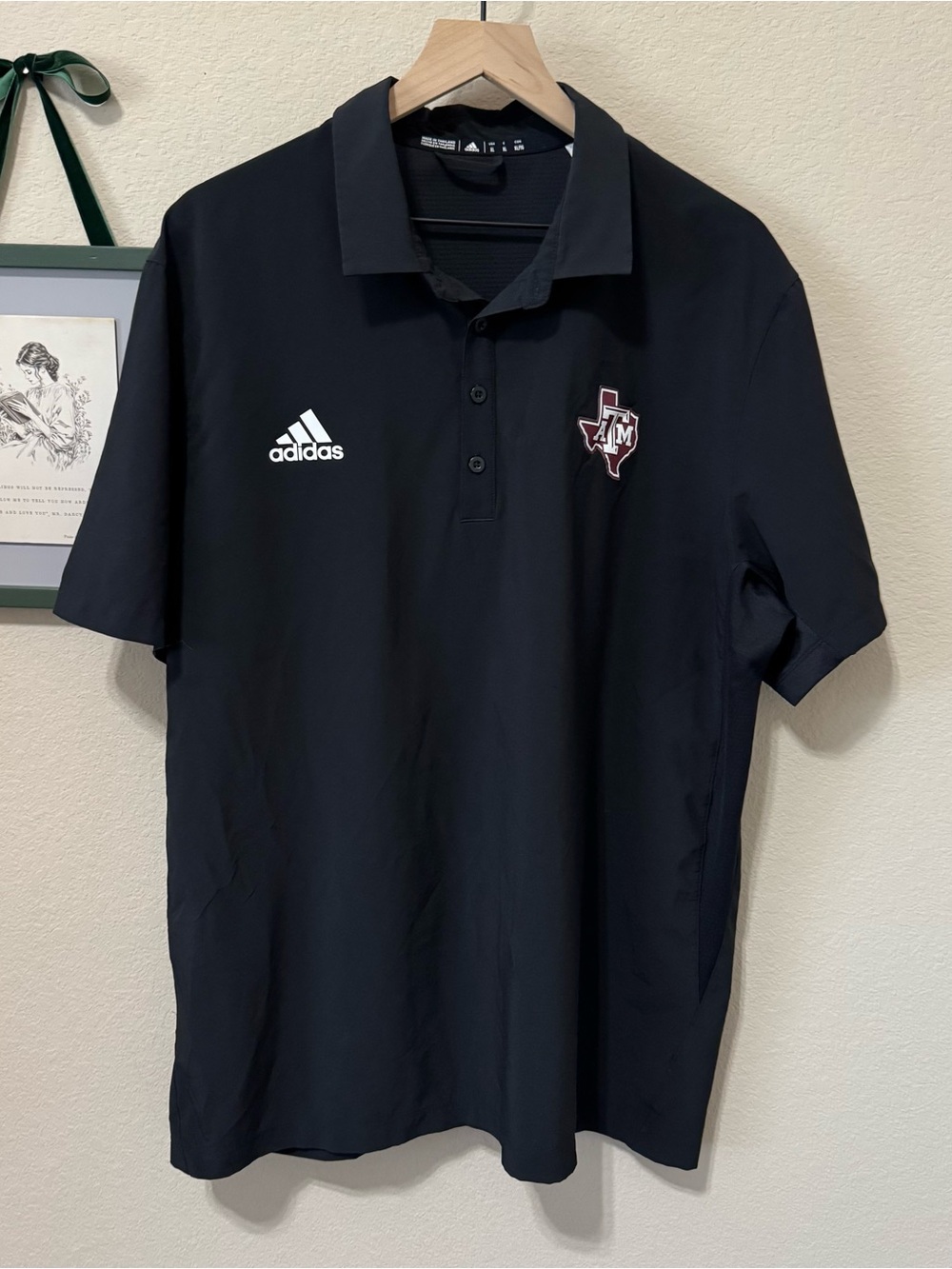 ADIDAS | Texas A&M Aggies Black Men's Polo Size XL
